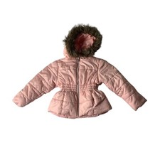 Rothschild R 1881 Winter Jacket Coat Girl Size Small Pink Hooded FLAWS