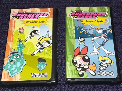 Powerpuff Girls VHS Lot Of Birthday Bash Boogie Frights Cartoon