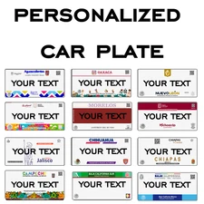 CustomIzable License Plate Personalized Metal Aluminum Car Truck Customized mexi