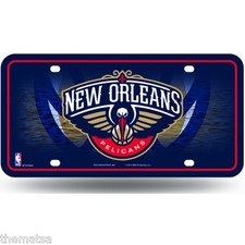 NEW ORLEANS PELICANS TEAM LOGO NBA BASKETBALL LICENSE PLATE MADE IN USA