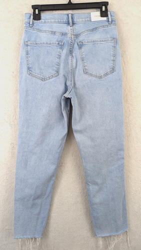 Express sz 4 Mom Jean super high rise distressed denim stretchy 0345 - Picture 4 of 8
