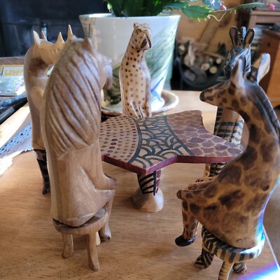 Serengeti African Hand Crafted Wooden Animals Made in Kenya 5