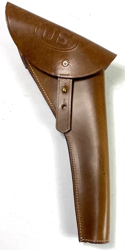 INDIAN WARS US ARMY M1873 REVOLVER PISTOL LEATHER HOLSTER-OILED, "US STAMPED"