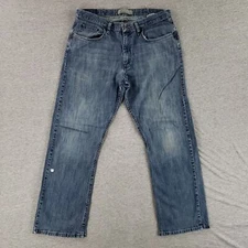 Wrangler 34x30 Relaxed Bootcut Jeans Stretch Flex Denim Broken In Faded Modern