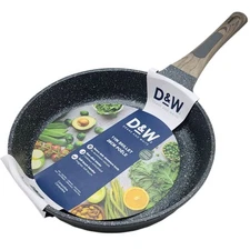 D&W Deane And White Cookware 11in Frying Pan Skillet Nonstick Interior Charcoal