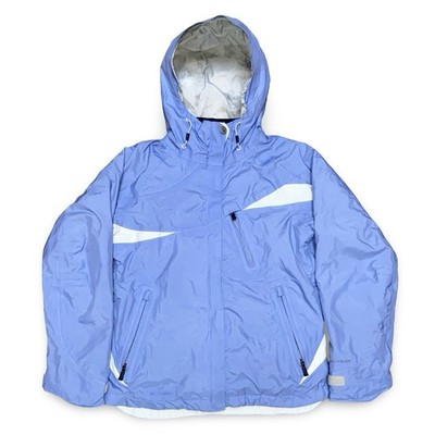 Columbia Titanium Interchange Jacket Womens Small Blue Omni-Tech Hooded Coat
