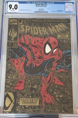Spider-Man #1 Gold Edition 1990 CGC 9.0 White Pages Todd McFarlane 