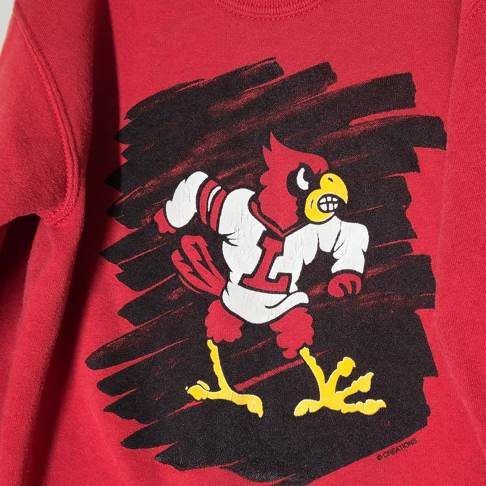 Sudadera Universitaria Louisville Cardinals Vintage Años 90 Niños Talla XL Foto 2 de 4