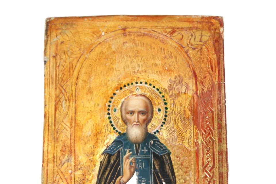 Icône ancienne. Saint Serge. XIXe - Photo 2/4