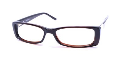 LOZZA 1883 COLOR 0958 BROWN RECTANGULAR FULL-RIM SHAPE FAMOUS BRAND EYEGLASSES