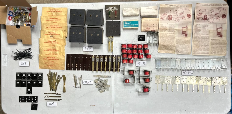 VINTAGE PIONEER INDIANERKOPF RELAIS SCHALTER MASCHINE & JUPITER PER-MAG KITS & TEILE