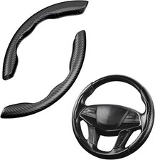 Steering Wheel Cover 2pcs Segmented Carbon Fiber Black Steering Wheel Cover 2pcs Segmented Carbon Fiber Black