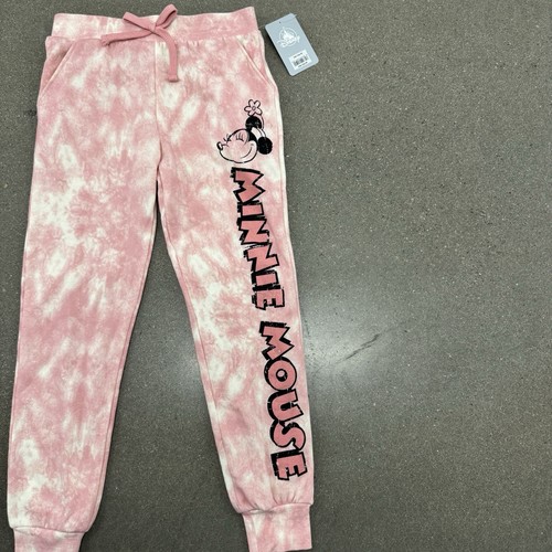 Disney Minnie Mouse Pink Tie-Dye Kids Joggers NWT Size 7/8 - Picture 2 of 4