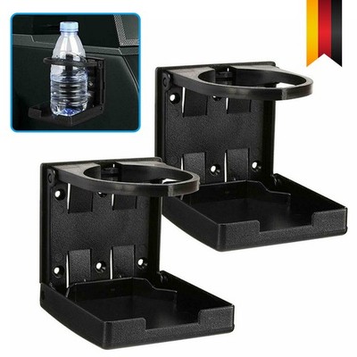 2X Universal Becherhalter KFZ Klappbar Getränkehalter VW-Bus Dosenhalter Schwarz