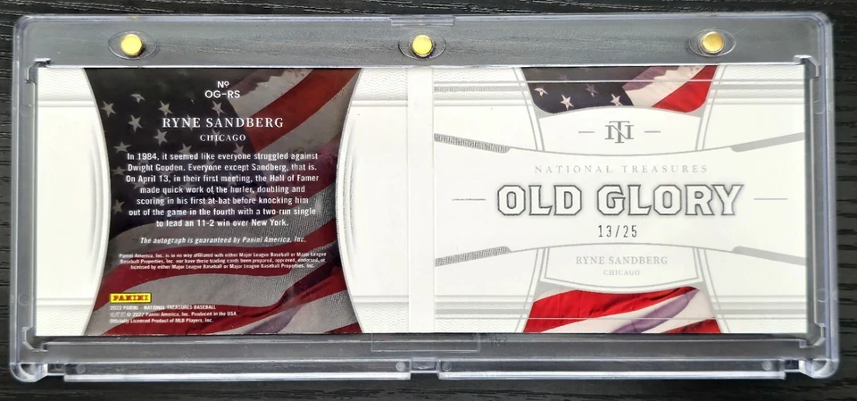 🔥 Ryne Sandberg подписанный 13/25 Nat'l сокровища старая слава буклет новом! eBay 1/1 - Изображение 2 из 2