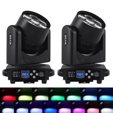 2PCS 7x50W LED Zoom Moving Head Stage Light RGBW DMX Beam Wash Lighting DJ Disco