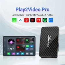 Ottocast Play2Video Pro - Wireless CarPlay Android Auto Adapter for YouTube & Ne