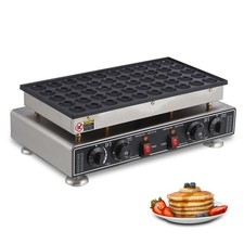 50 Holes Commercial Electric Mini Dutch Pancake Maker Waffle Baker Nonstick 110V