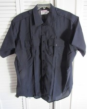 Blauer 8910 Short Sleeve Zippered Black Uniform Shirt Size Medium  New 