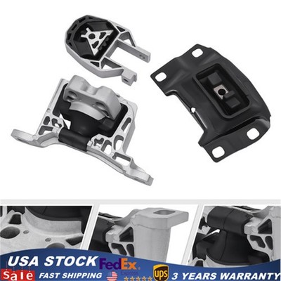 3x Engine Mount & Trans Mount Set For 2012-2018 Ford Focus S SE SEL Titanium .