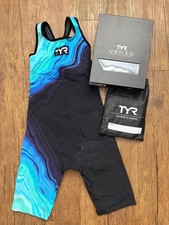 TYR Venzo Tech Suit  woman - open back Blue/Turq US 25