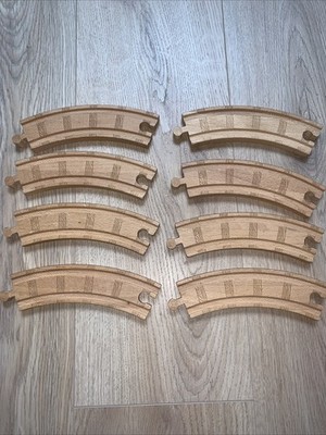 Holz Lernkurve Thomas und seine Freunde Set x 8 gebogene Gleisstücke