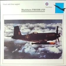 Blackburn Plane Picture Original Vtg Aircraft Detail Collector Card 