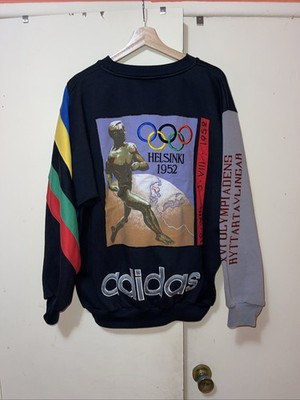 VINTAGE 80's ADIDAS 1952-56 HELSINKI STOCKHOLM OLYMPICS SWEATSHIRT