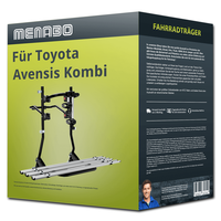 Menabo FahrradträGer Cobra Plus Schwarz/Silber FüR Toyota Avensis Kombi Typ T22