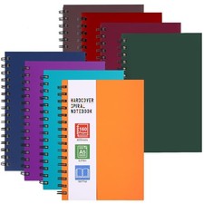 LABUK 8pcs Hardcover Spiral Notebook, A5 Spiral Journals, 160 Pages College R...