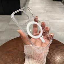 For iPhone 14 Case Phone Cover Magnetic Phone Case Transparent/Translucent Matte