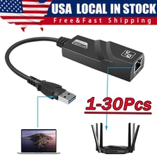 USB 3.0 Gigabit Ethernet LAN RJ45 1000Mbps Network Adapter For Windows PC Lot