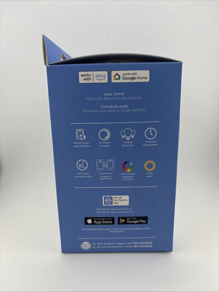 Smart WIFI Lightbulb Color Changing LED Filament & Globe Bulb G30 Feit Electric - Image 3 of 4