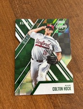 Colton Hock 2017 Panini Elite Status Emerald Die Cut 77 Marlins Jumbo Shrimp /49