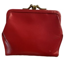 Vintage St Thomas Saratoga Duo Leather Wallet Lipstick Red Pullout Slot For CCs