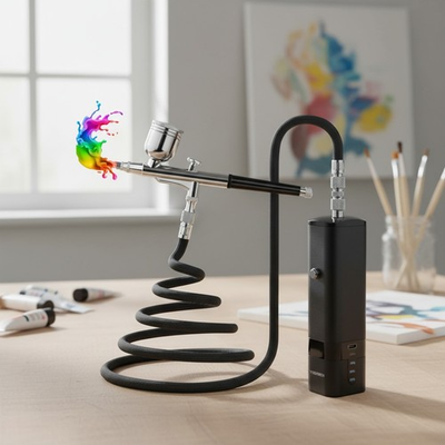 #ad Rechargeable High Pressure Airbrush Set Ideal for Cakes Tattoos and Makeup $85.97