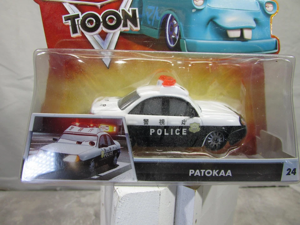 Disney Pixar Cars Toon Tokyo Mater Patokaa Police Diecast Car Mattel 24 - Image 2 of 4