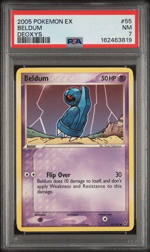 2005 POKEMON EX DEOXYS #55 BELDUM PSA 7