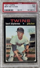1971 TOPPS BERT BLYLEVEN RC PSA 7