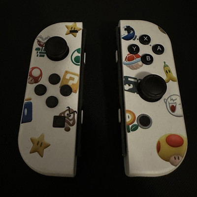 Nintendo Joy-Con Wireless Controllers Mario-Themed Decals for Nintendo Switch