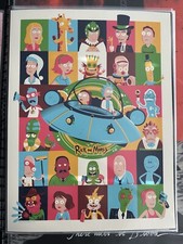 Rick & Morty Poster Screen Print Dave Perillo Official Bottleneck #/125 RARE