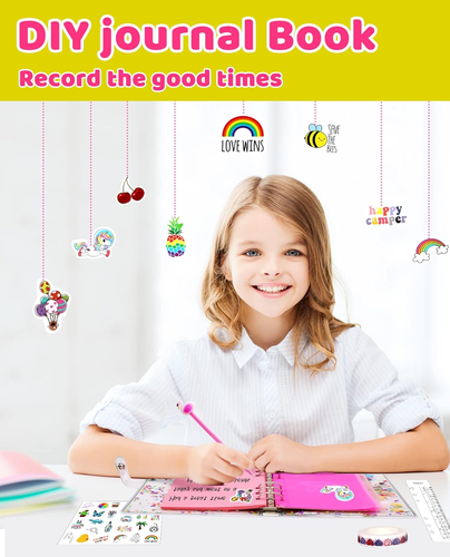 Kit diario fai da te per bambine, 6 7 8 9 10 11 12 13 anni idee regalo bambina, Birthda - Foto 3 di 12