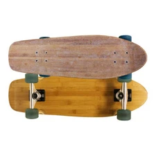 BAKED BAMBOO BEACH CRUISER SKATEBOARD COMPLETE CLEAR GRIPTAPE