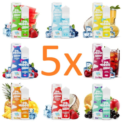 5 x Dr. Frost Arctic Edition Aroma je 10ml für je 60ml E-Zigaretten Liquid