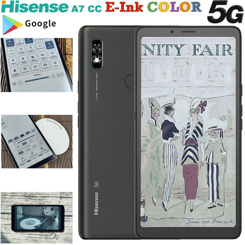 5G 4G Hisense A7 CC Color E Ink Android Smartphone eBook Reader