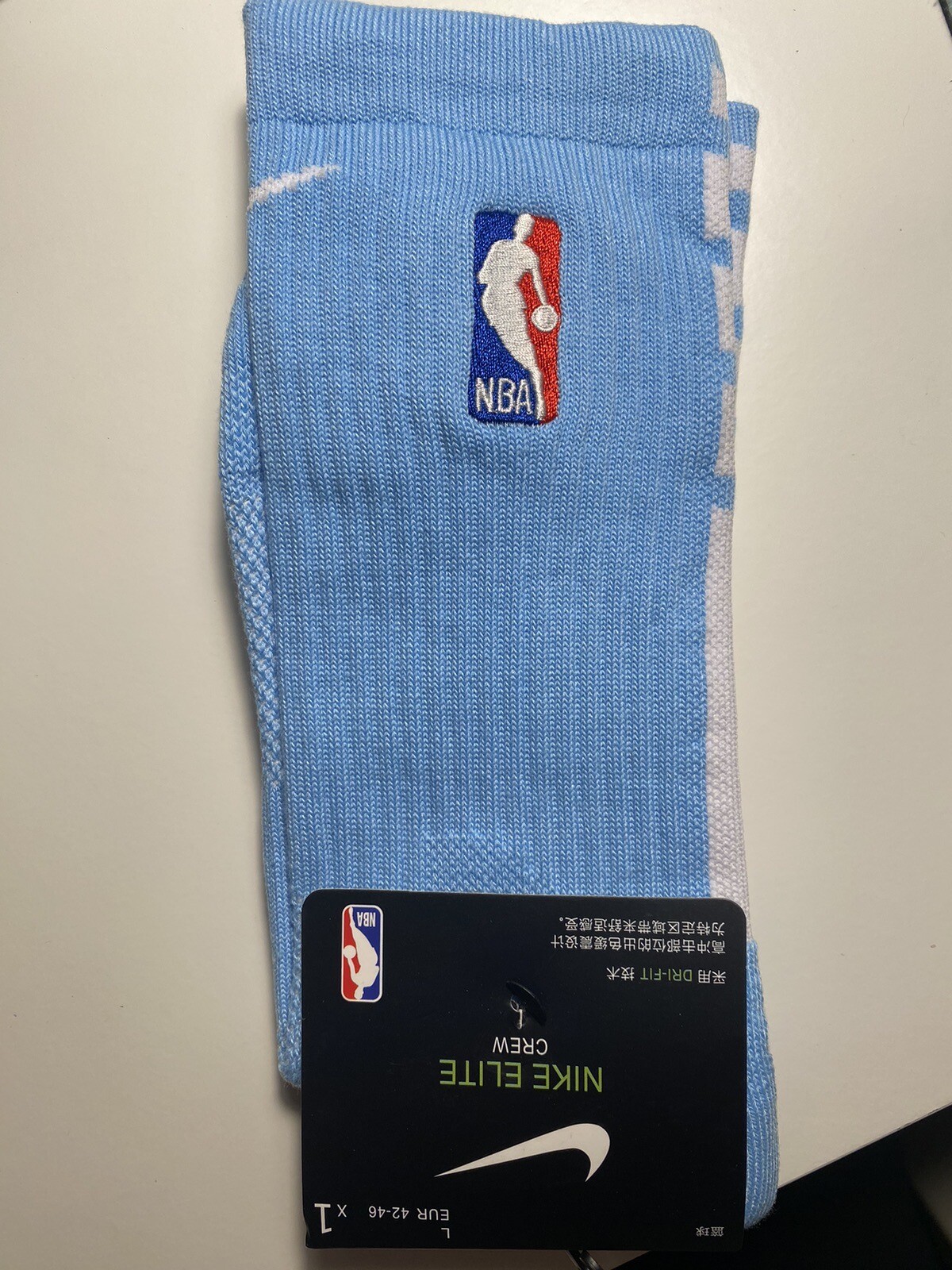 SAOLA Calze Nike NBA Elite Basketball Crew blu bianco adulto taglia grande solo un paio