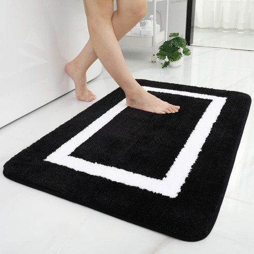 Absorbent Bath Mat Bathroom Rug Shower Pad Non-Slip Foot Carpet Soft Thick - Picture 20 of 23