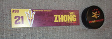 ARIZONA STATE hockey Peter Zhong #21 nameplate+laundry bags 2022 China Olympian