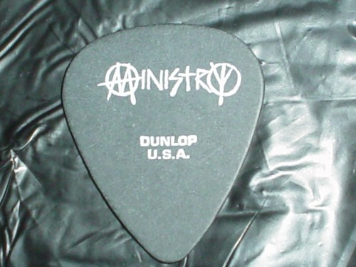MINISTRY Logo & Guitar Tech RaRe 2004 -2005 Concert Tour GUITAR PICK Industrial