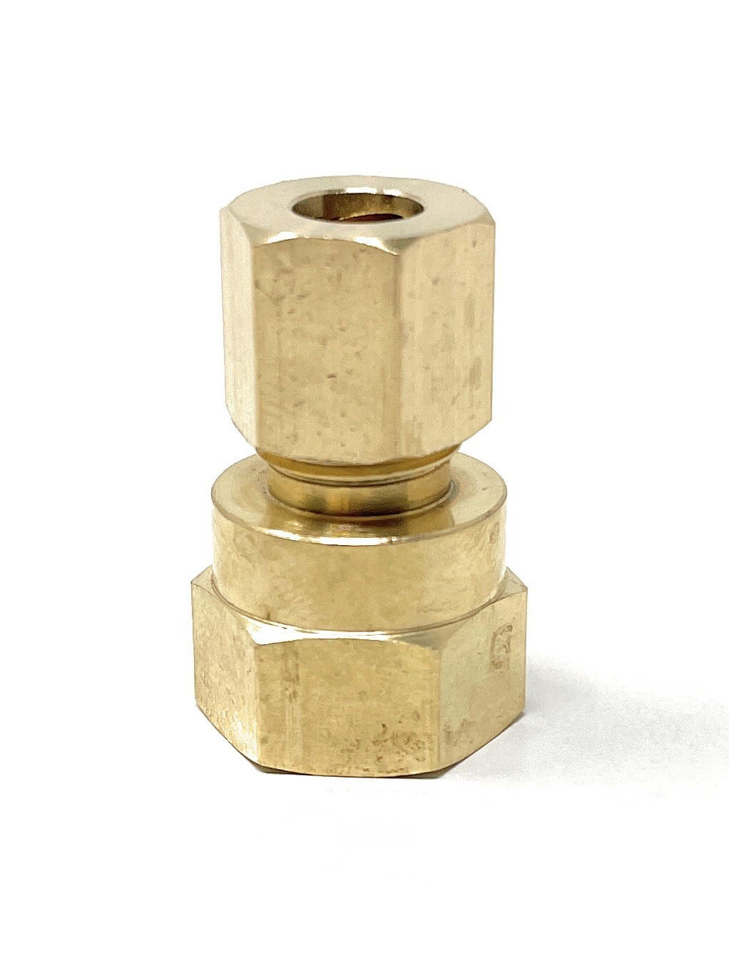 Brass Coupling 1/4" Compression ID x 1/4" Female NPT for 1/4" OD Tube Lead Free